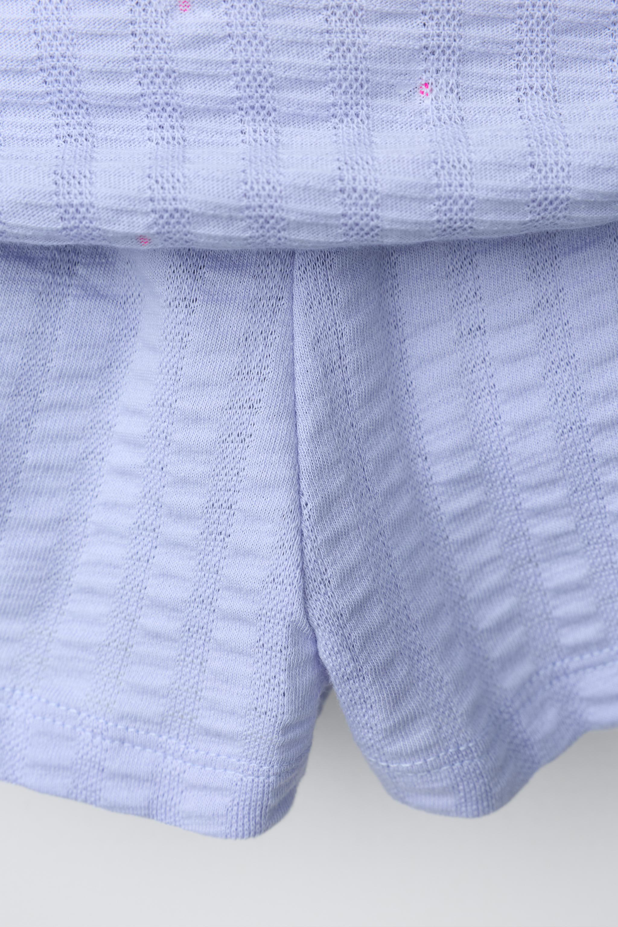 JUPE-SHORT TEXTURÉE À FLEURS